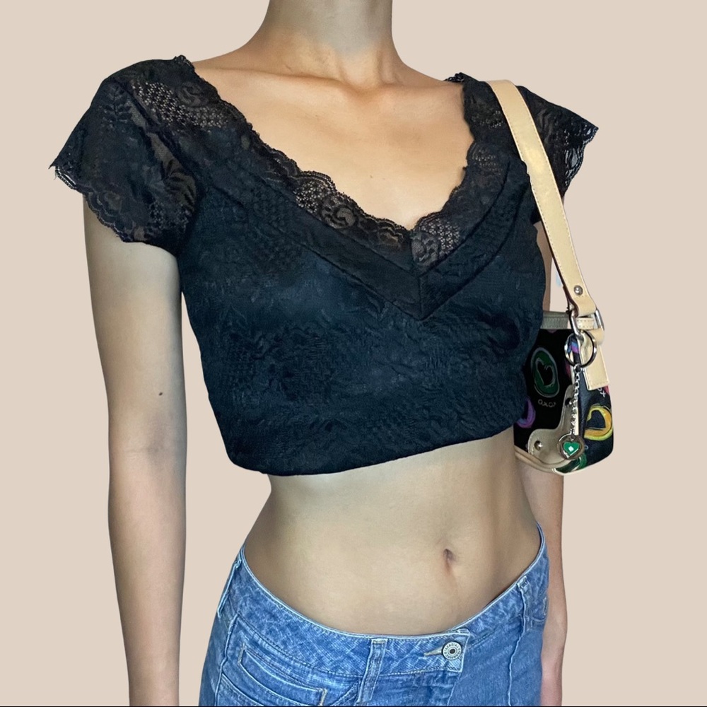 Black lace blouse